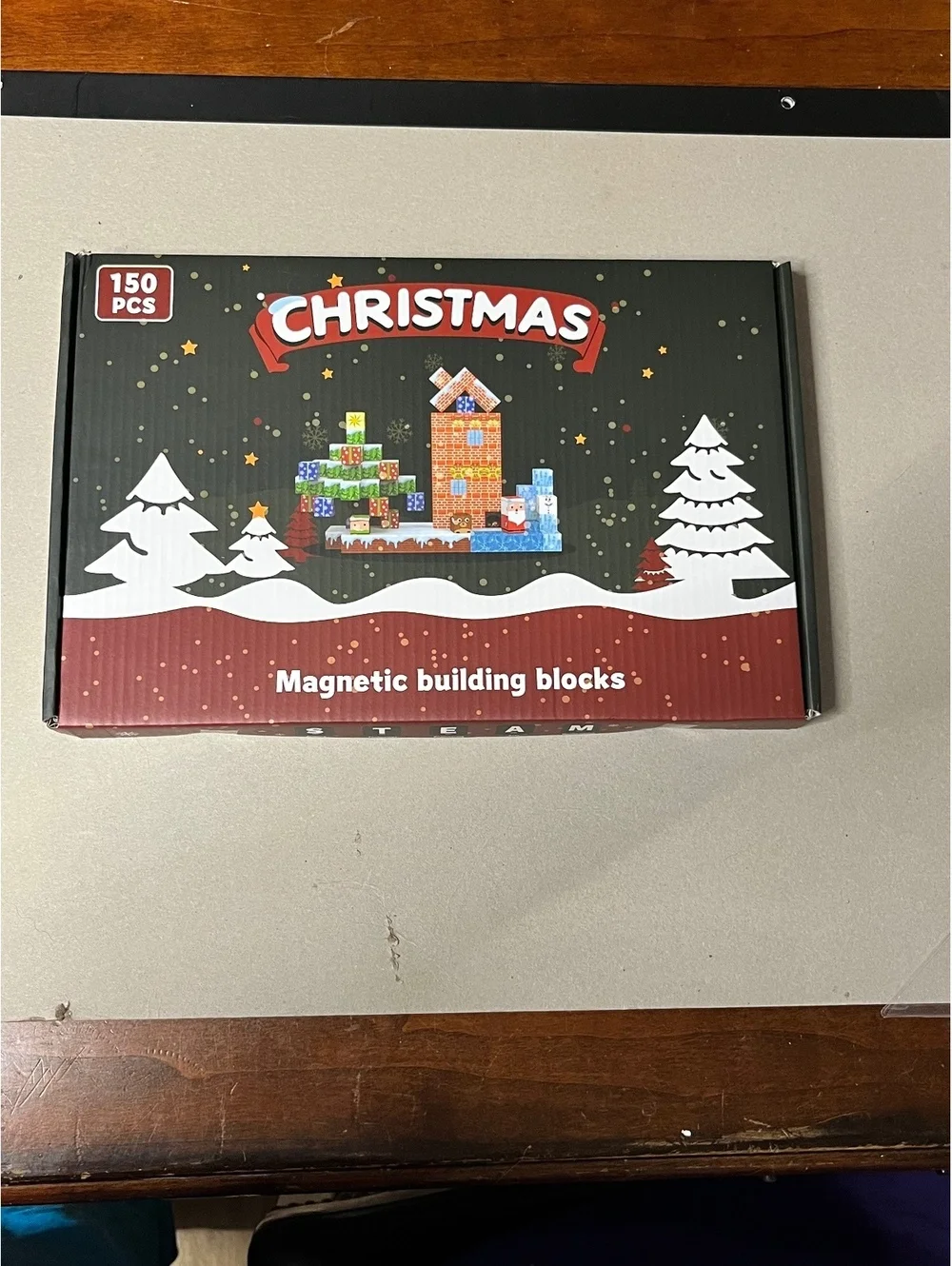 150PCS Christmas Magnetic Building Blocks STEM Toy Set